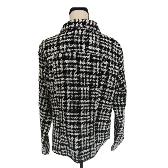 Chico’s Houndstooth Pattern Tweed Alicia Jacket Size L (16) - Picture 3 of 7